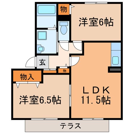 セジュール知多の物件間取画像